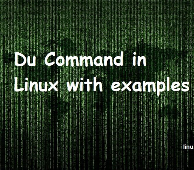 Du Command in Linux with examples