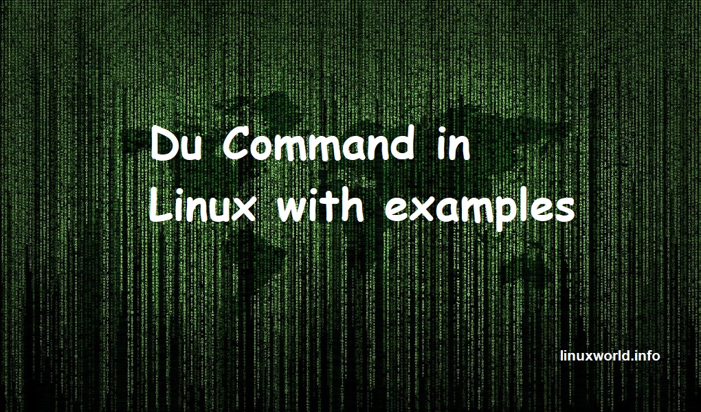 Du Command in Linux with examples