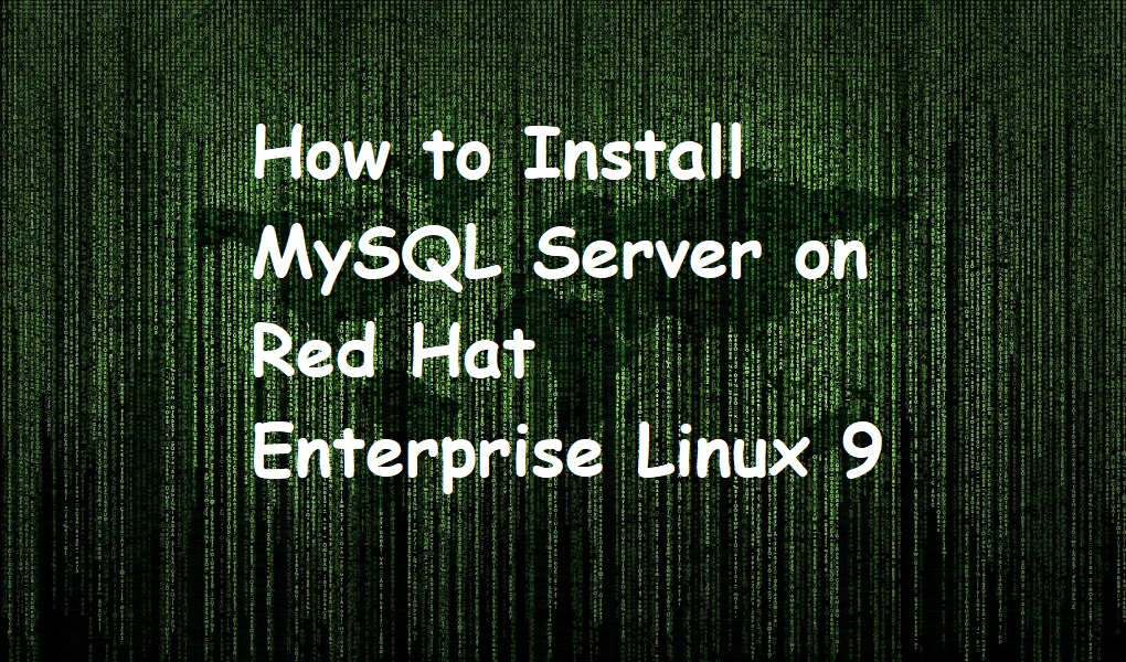 How to Install MySQL Server on Red Hat Enterprise Linux 9