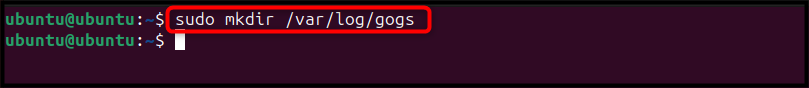 sudo mkdir /var/log/gogs