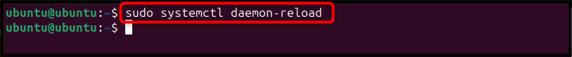 sudo systemctl daemon-reload