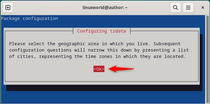 setting the timezone using tzdata