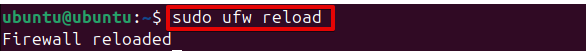 sudo ufw reload