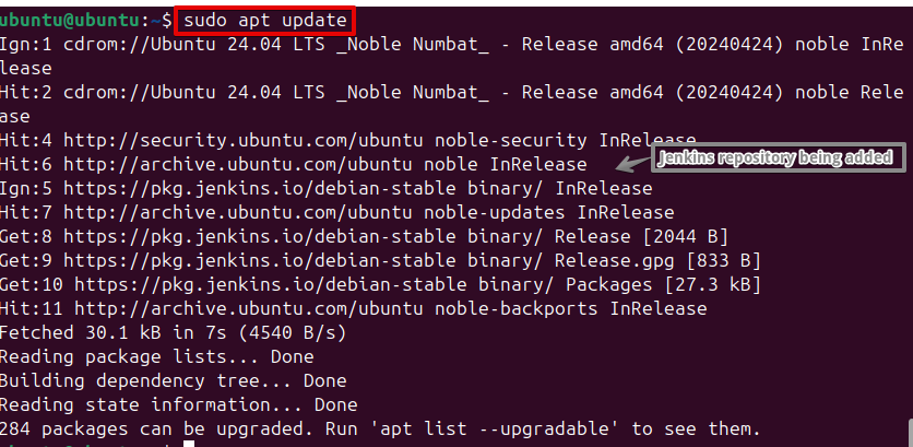 sudo apt update