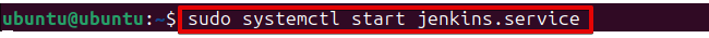 sudo systemctl start jenkins.service