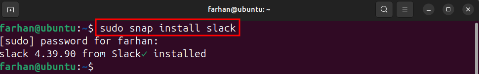 sudo snap install slack