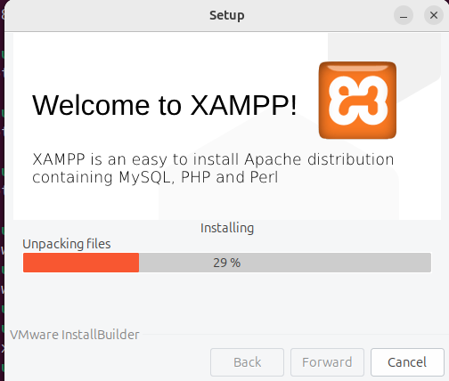 XAMPP installation started