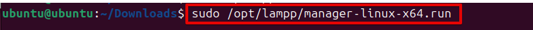 sudo /opt/lampp/manager-linux-x64.run