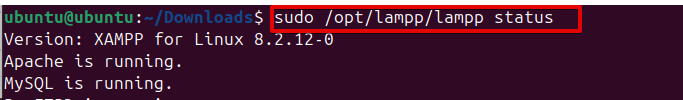 sudo /opt/lampp/lampp status