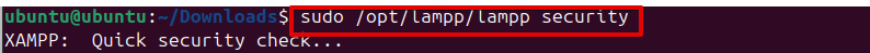 sudo /opt/lampp/lampp security