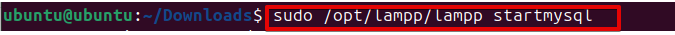 sudo /opt/lampp/lampp startmysql