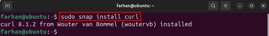 sudo snap install curl