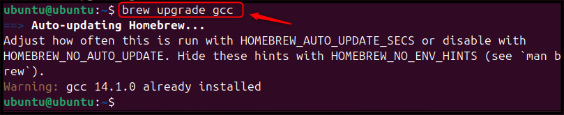 brew upgrade gcc