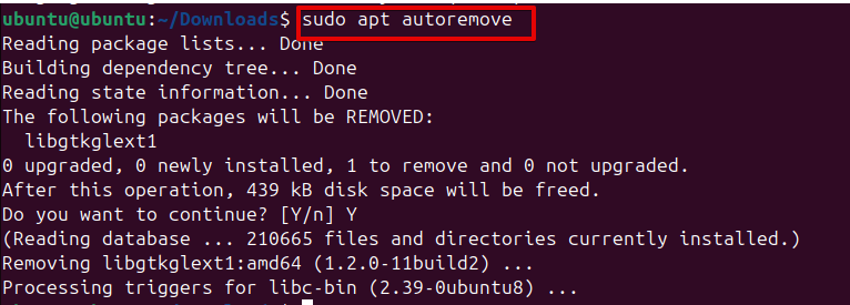 sudo apt remove