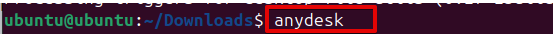 Launching AnyDesk from terminal