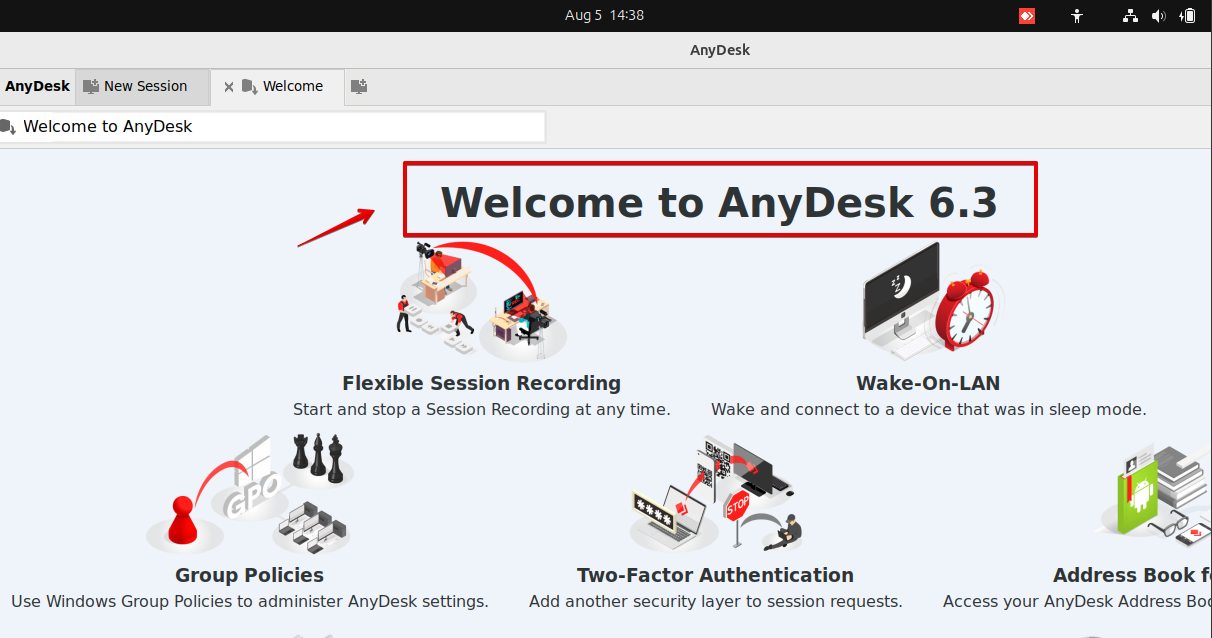 Launching AnyDesk from GUI