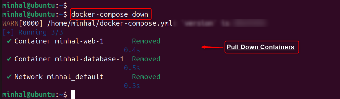 docker-compose down