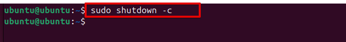 sudo shutdown -c