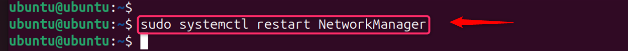 sudo systemctl restart NetworkManager