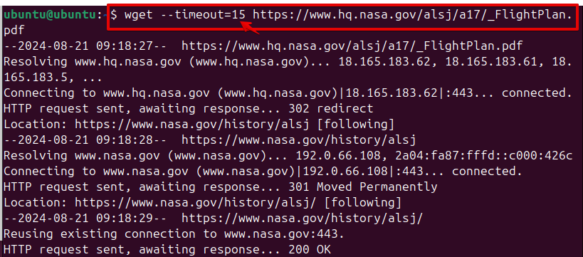 wget --timeout=SECONDS URL