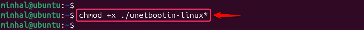 chmod +x ./unetbootin-linux*