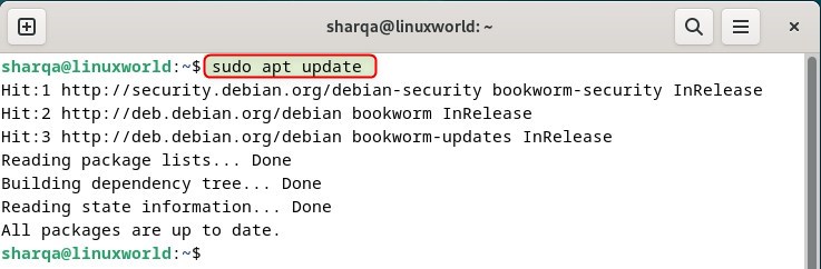 Updating system repository of Debian12