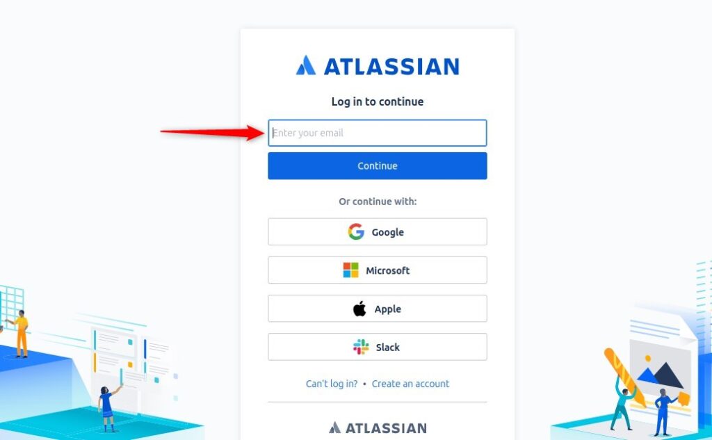 Login to Atlassian account